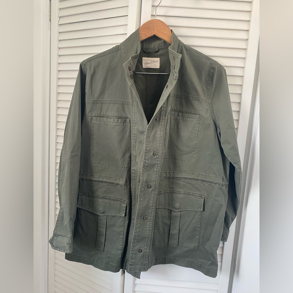Universal Thread Oversized Utility Jacket in olive green, size L/XL